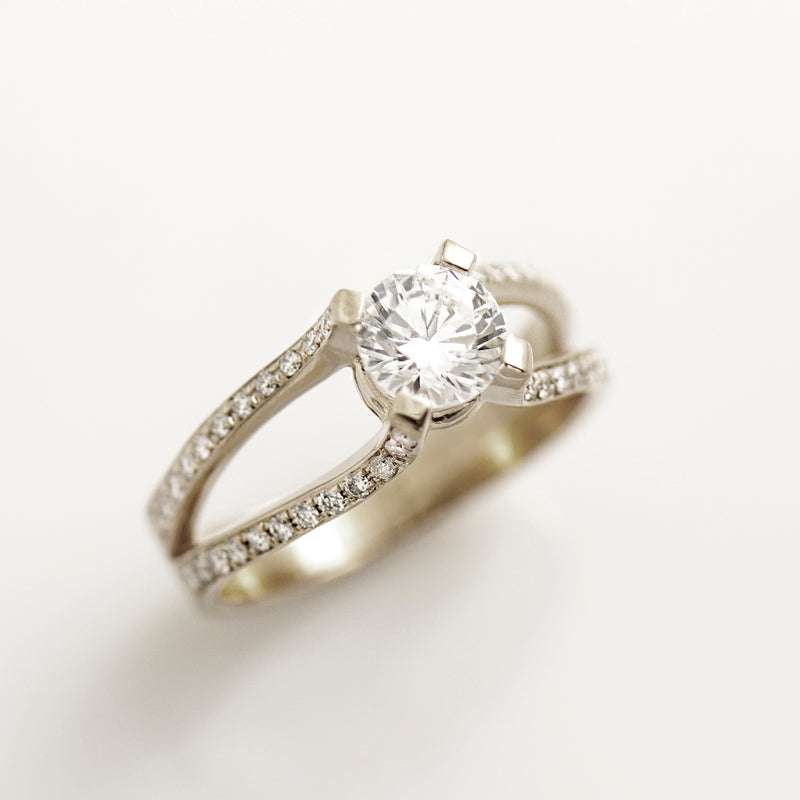 Split Shank Diamond Ring