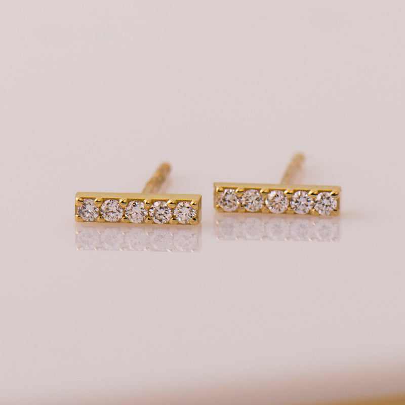 Bar Diamond Earrings