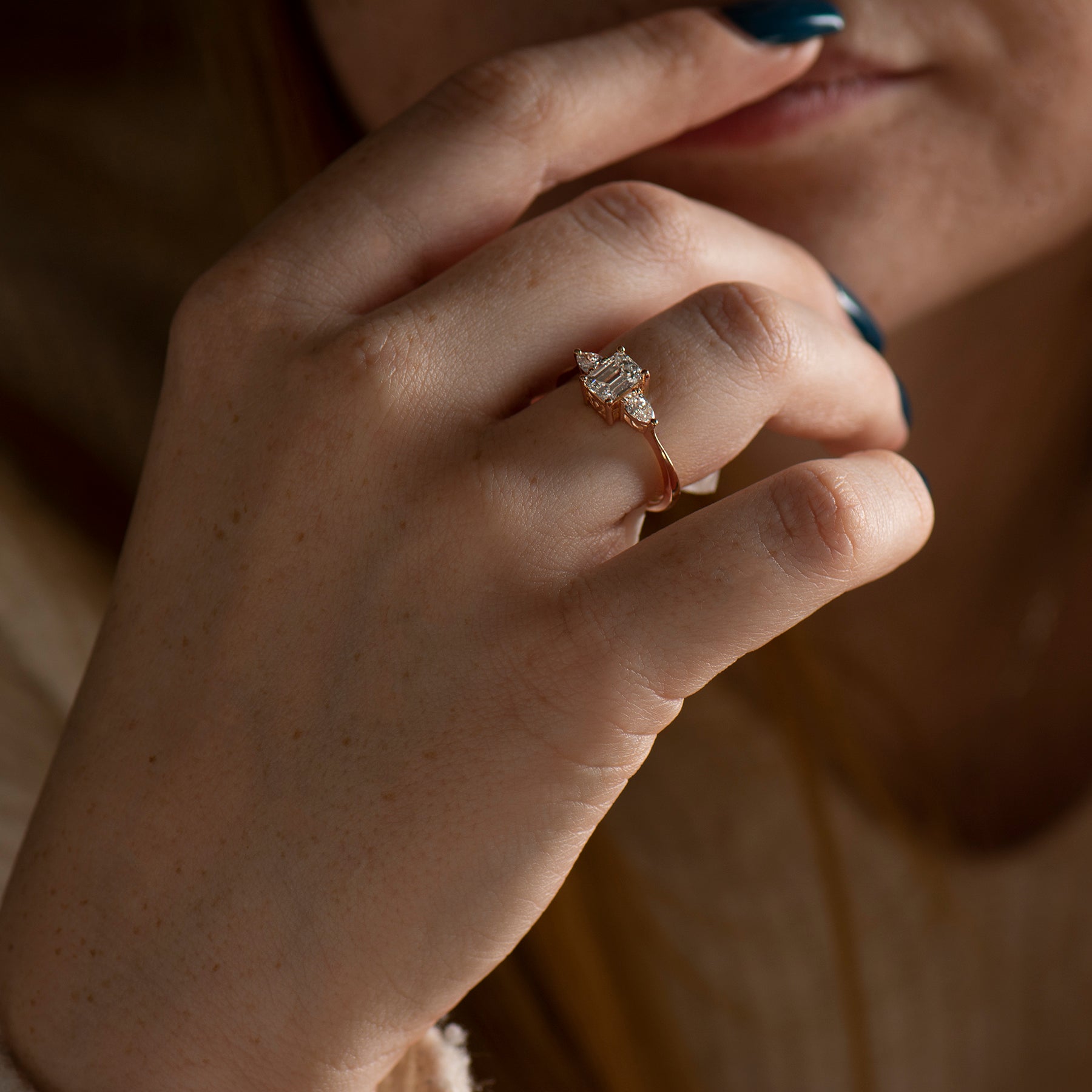 Three Stones Engagement Ring