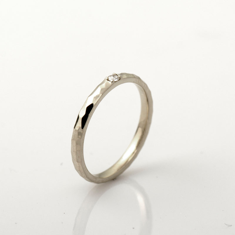 2 mm Hammered Textured Ring