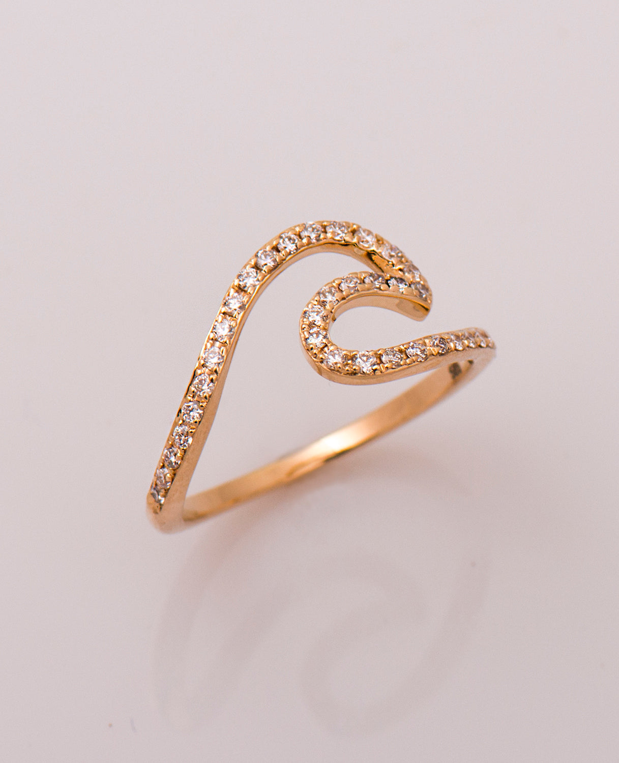 Wave Diamonds Ring