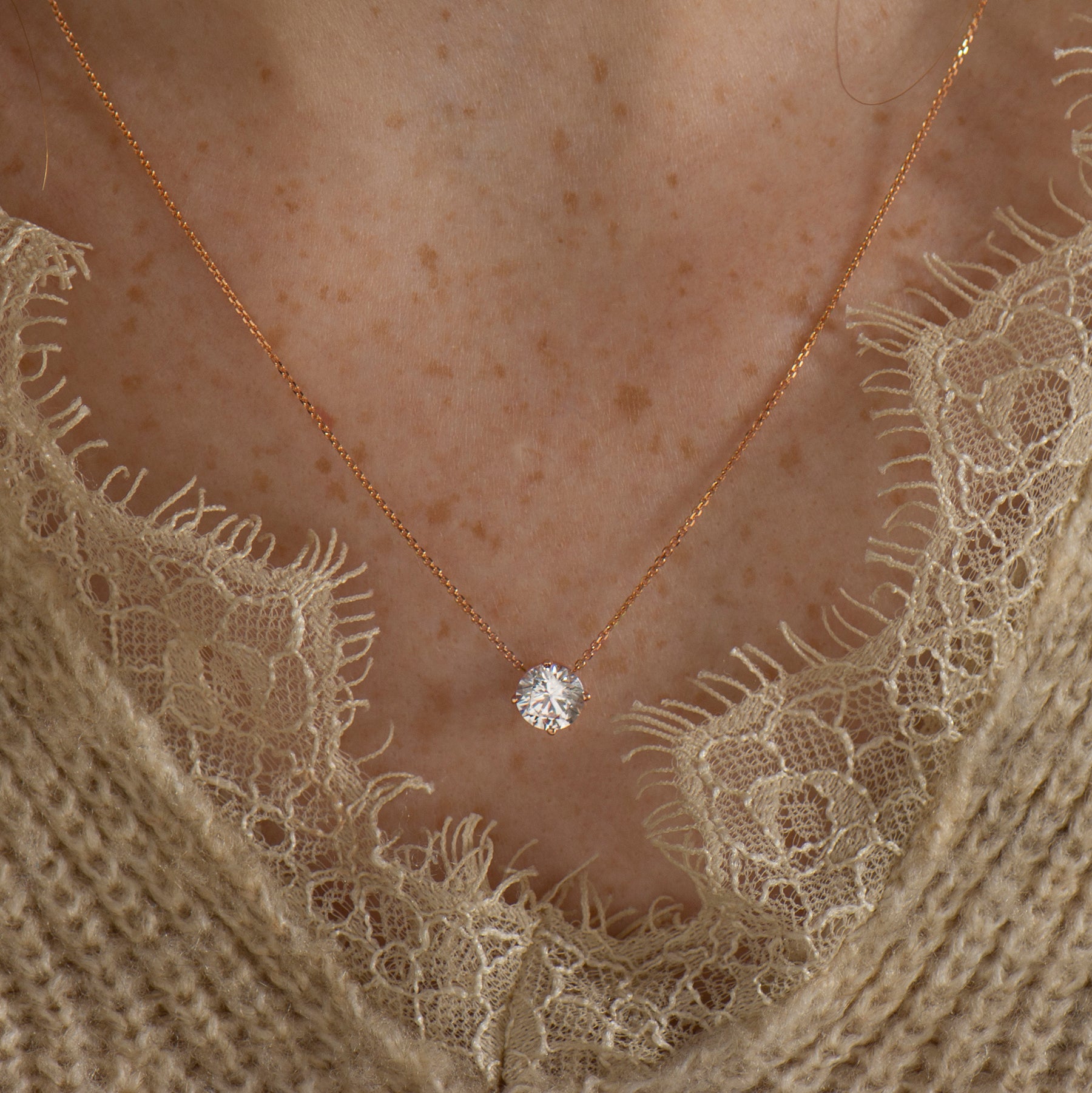 Solitaire Diamond Necklace