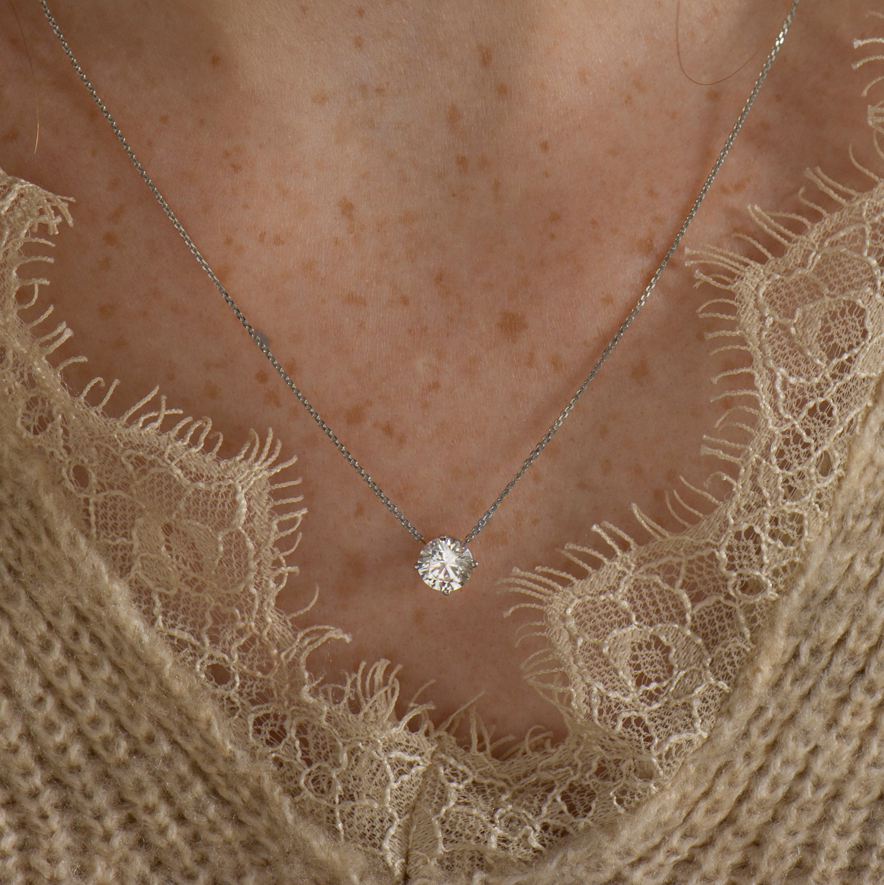 Solitaire Diamond Necklace