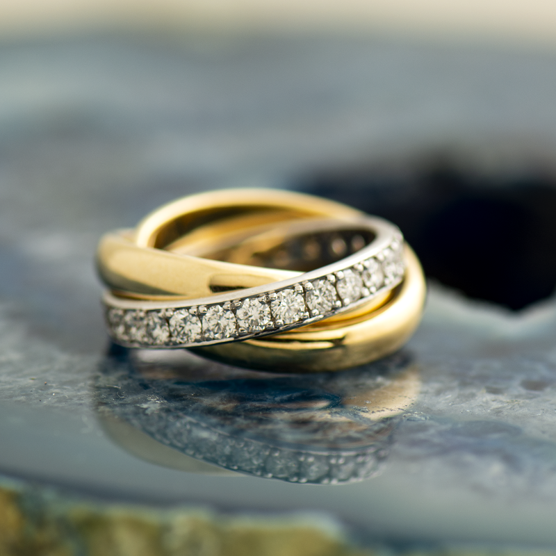 Cartier diamond rolling sales ring