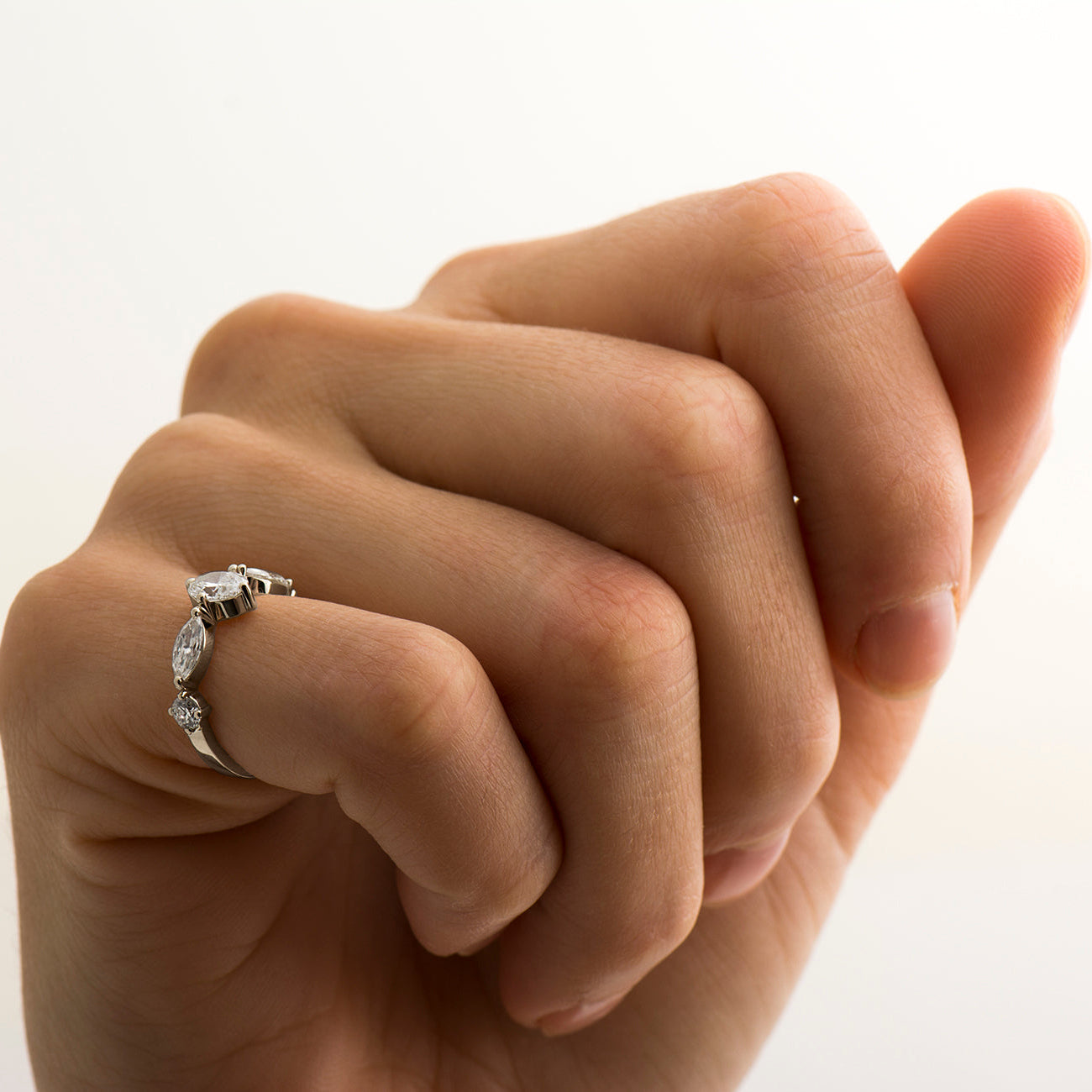 The Crown Ring - Oval Marquise & Round