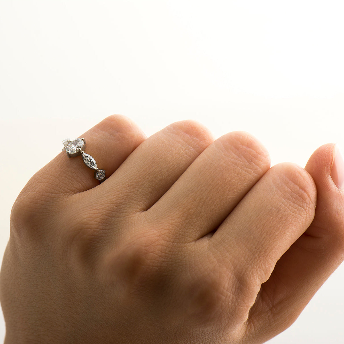 The Crown Ring - Oval Marquise & Round